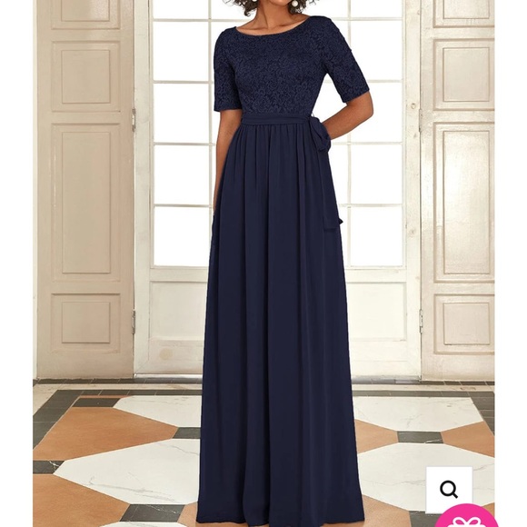 Lace bodice evening dress sash belt - Picture 3 of 6